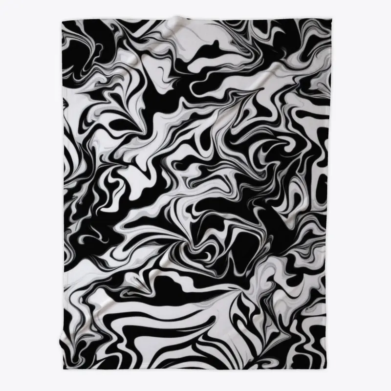 Black and white Fleece blanket