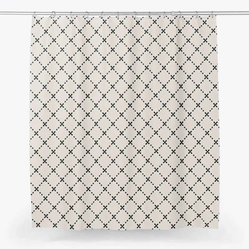 Square Grid Shower Curtain