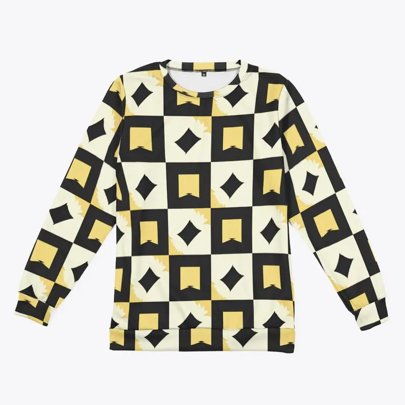 square Yellow&Black unisex sweatshirt