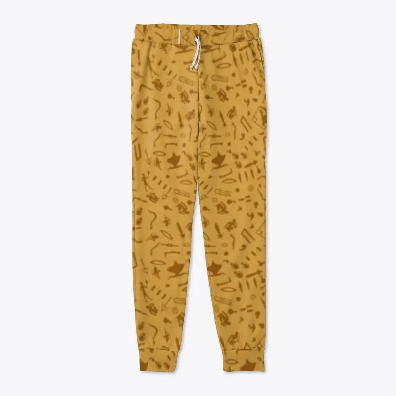 Brown Egyptian Ornate Joggers